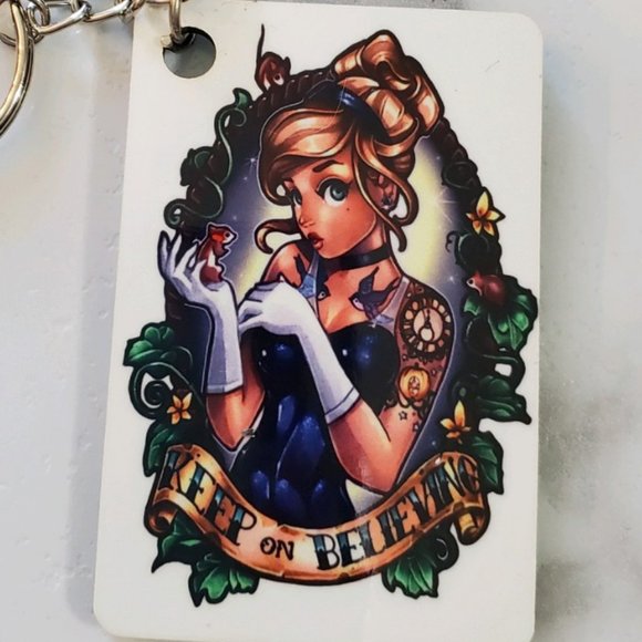 Keep on Believing Cinderella Keychain - Picture 2 of 5